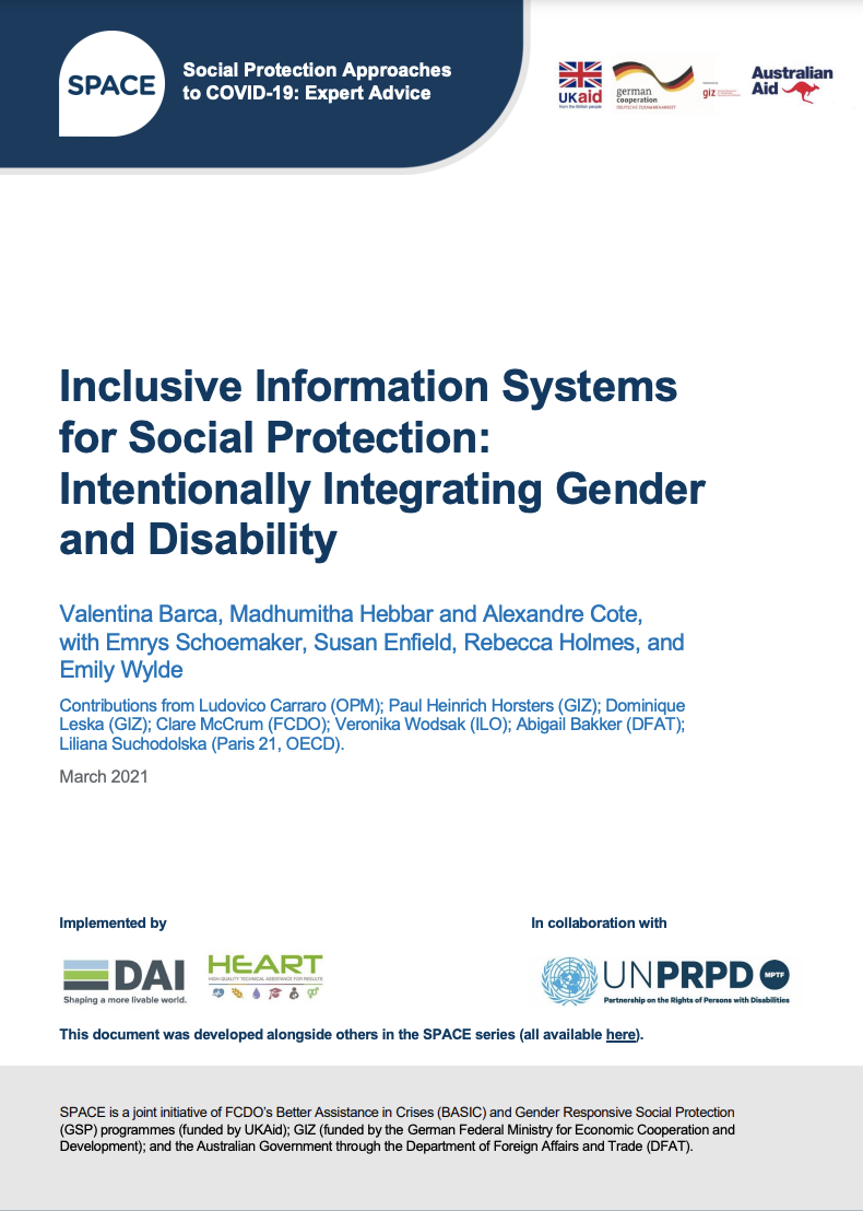SPACE (2021) Inclusive Information Systems for Social Protection ...